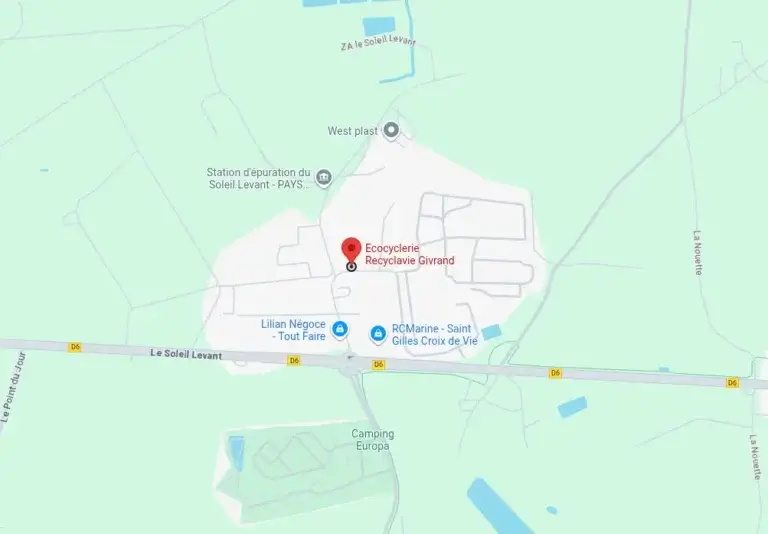 Situation géographique de la recyclerie de Givrand