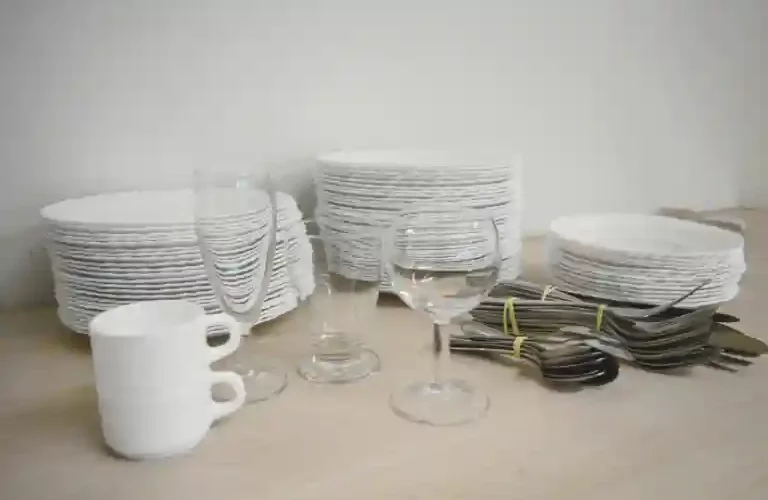 Lot de vaisselle Arcopal blanche