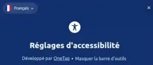 Outil d'accessibilité modifier le langage par défaut