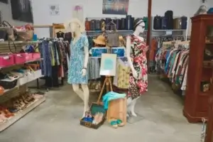 Rayon de vêtements et d'accessoires de seconde main